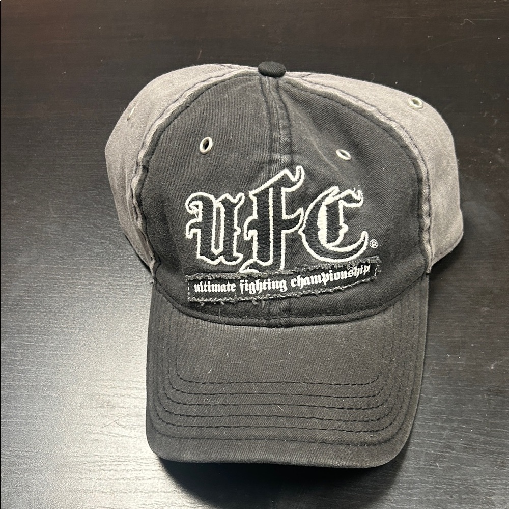 UFC Black and Gray Embroidered Hat